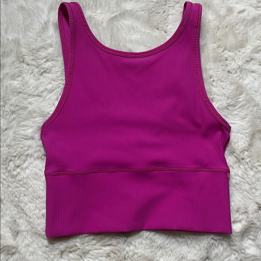 Lululemon Vibrant Pink Ribbed Tank Top